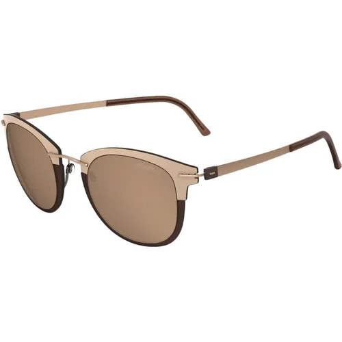 Rose Gold/ Sonnenbrille Infinity Collection, Pink/Grey Shaded Sonnenbrille - Silhouette - Modalova
