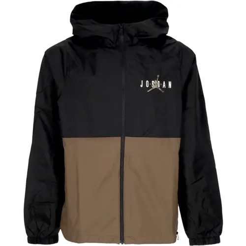 Schwarze Windbreaker Jacke mit Kapuze , Herren, Größe: XS - Jordan - Modalova