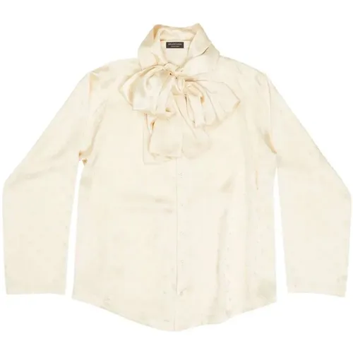 Letters all over hooded blouse - Balenciaga - Modalova