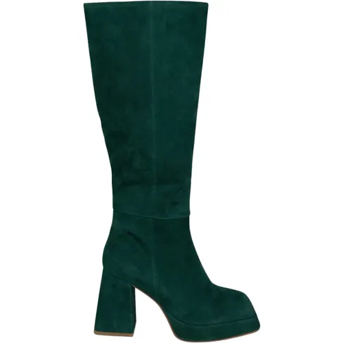 Square Toe Leather Ankle Boots , female, Sizes: 4 UK, 5 UK, 3 UK, 8 UK, 6 UK, 7 UK - Alma en Pena - Modalova