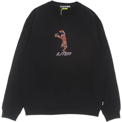 Schwarzer Skeleton Crewneck Sweatshirt - IUTER - Modalova