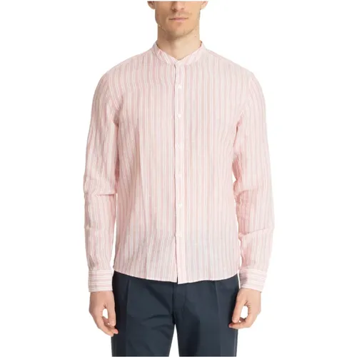 Striped Multicolour Button-Up Shirt with Pocket , male, Sizes: M, XL, L - Michael Kors - Modalova