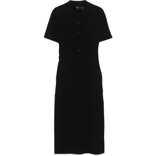 Schwarzes Kleid Militärstil , Damen, Größe: XS - Theory - Modalova