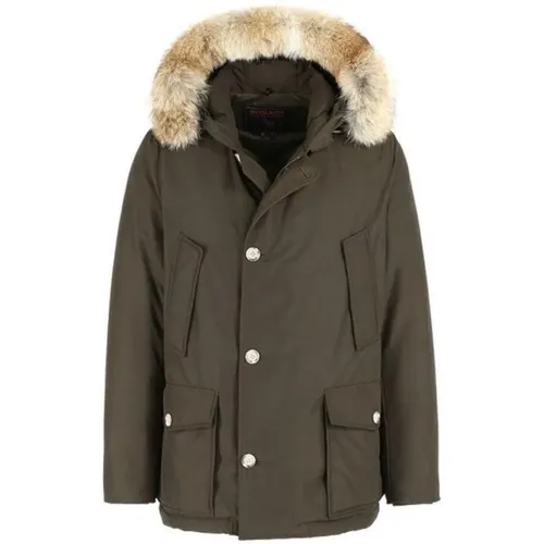 Arctic Anorak with Detachable Fur , male, Sizes: L, XL, S - Woolrich - Modalova