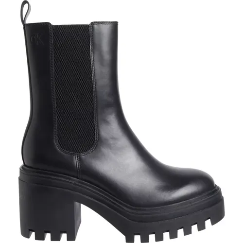 Chunky Heeled Chelsea Ankle Boots , female, Sizes: 4 UK, 3 UK, 6 UK, 7 UK, 5 UK, 8 UK - Calvin Klein Jeans - Modalova