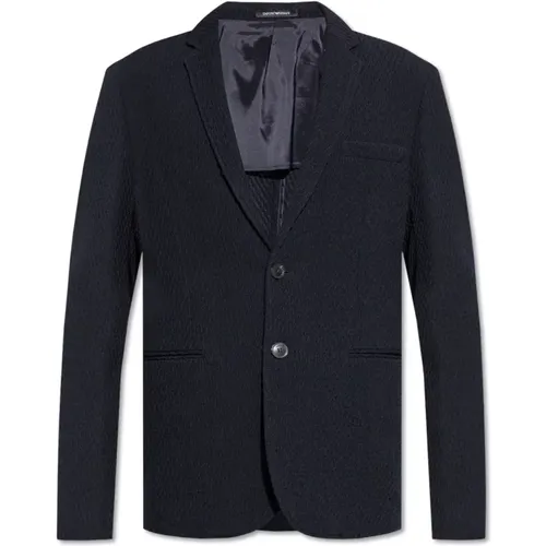 Blazer aus Material mit spezieller Textur , Herren, Größe: L - Emporio Armani - Modalova