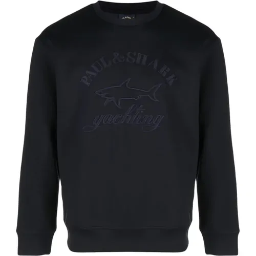 Knitted Sweatshirt Polyester Viscose Sweater , male, Sizes: S - PAUL & SHARK - Modalova