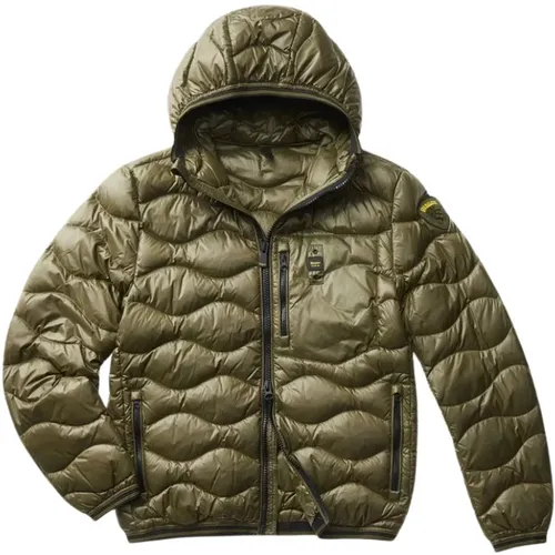 Short Wave Puffer Jacket , male, Sizes: XL - Blauer - Modalova