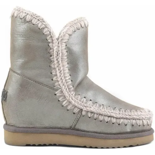 Eskimo Short Wedge Boots - Elephant Grey , female, Sizes: 5 UK, 3 UK, 4 UK - Mou - Modalova