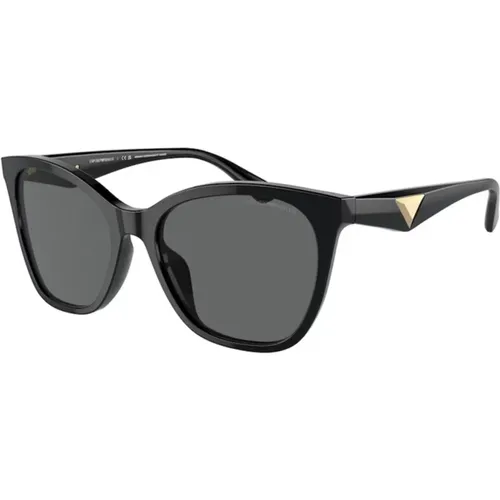 Stylish Sunglasses with Dark Grey Lenses , female, Sizes: 56 MM - Emporio Armani - Modalova