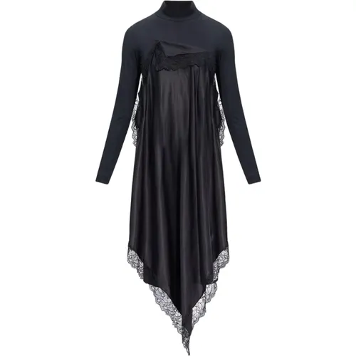 Dress in trasting fabrics , female, Sizes: S - MM6 Maison Margiela - Modalova