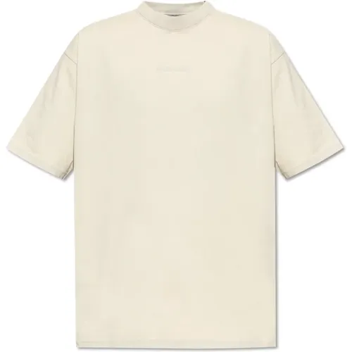 T-Shirt mit gesticktem Logo , Herren, Größe: L - Balenciaga - Modalova