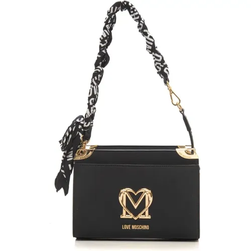 Stylish Small Bag with Scarf , female, Sizes: ONE SIZE - Love Moschino - Modalova