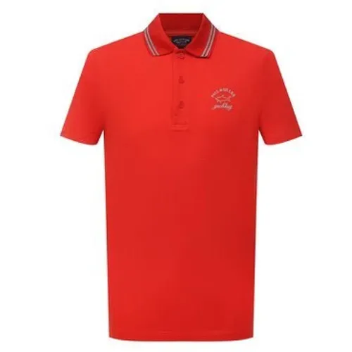 Contrast Logo Men's Polo Shirt , male, Sizes: L - PAUL & SHARK - Modalova