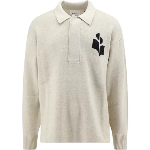 Sweater mit gesticktem Logo , Herren, Größe: M - Isabel marant - Modalova