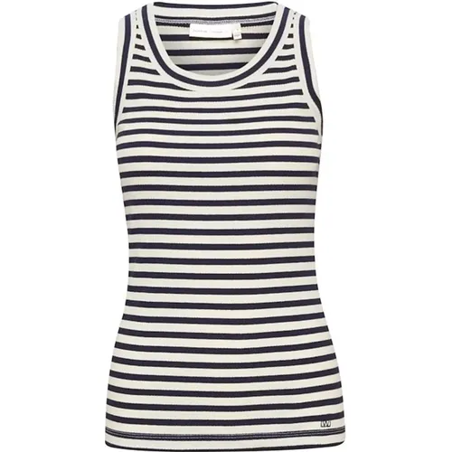 Gestreiftes Tanktop T-Shirt Whisper White/Marine Blue , Damen, Größe: XS - InWear - Modalova