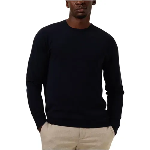 Marineblauer Crewneck Pullover , Herren, Größe: M - Profuomo - Modalova