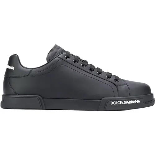 Portofino Nappa Sneakers , male, Sizes: 6 1/2 UK, 6 UK, 9 1/2 UK, 7 UK, 5 UK, 8 1/2 UK - Dolce & Gabbana - Modalova