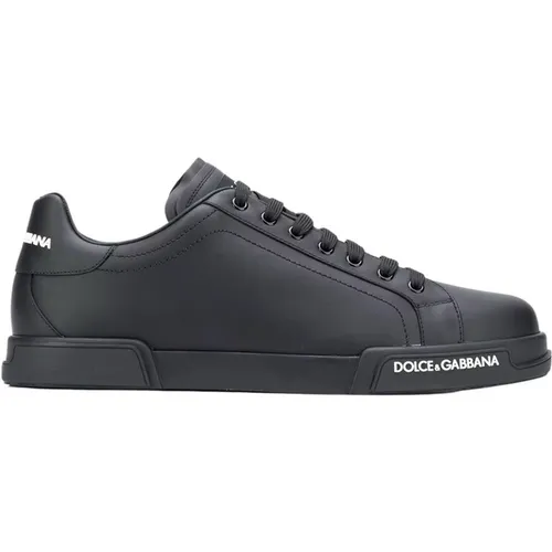 Portofino Nappa Sneakers , male, Sizes: 7 1/2 UK - Dolce & Gabbana - Modalova