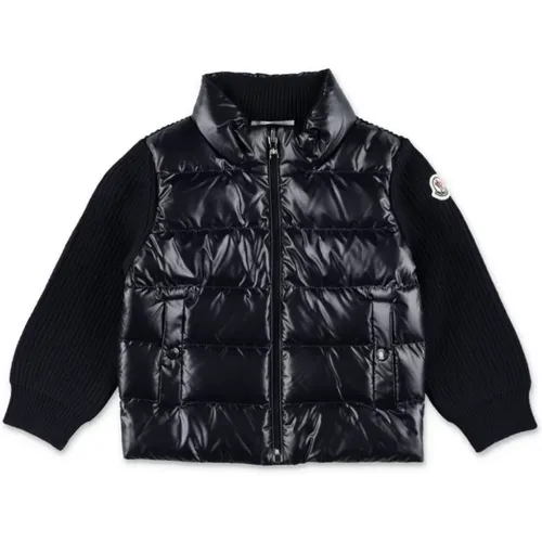 Gepolsterter Pullover mit Logopatch - Moncler - Modalova