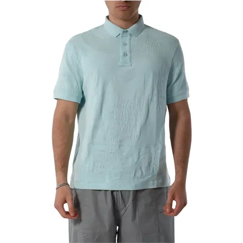 Cotton Polo with Buttoned Collar , male, Sizes: S, M - Armani Exchange - Modalova