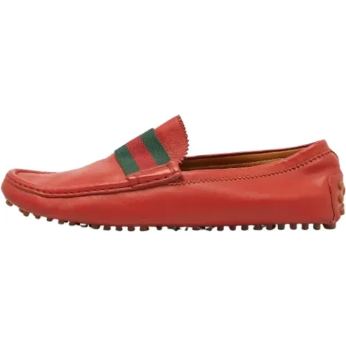 Pre-owned Leather flats , male, Sizes: 9 UK - Gucci Vintage - Modalova