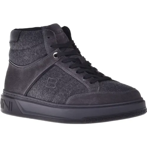 Trainers in dark grey fabric and suede , Herren, Größe: 41 EU - Baldinini - Modalova