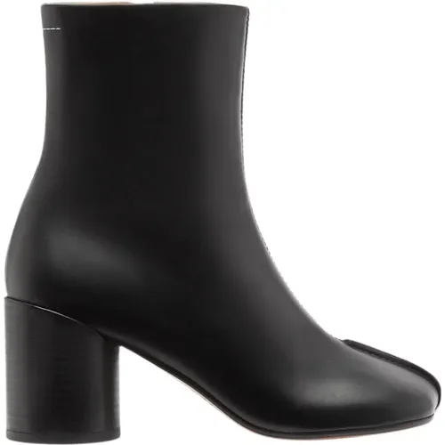 Schwarze Stitch-out Stiefeletten , Damen, Größe: 37 1/2 EU - MM6 Maison Margiela - Modalova