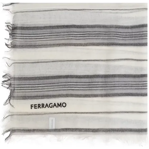 Wool scarf , male, Sizes: ONE SIZE - Salvatore Ferragamo - Modalova