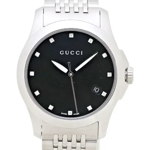 Pre-owned Stainless Steel watches , female, Sizes: ONE SIZE - Gucci Vintage - Modalova