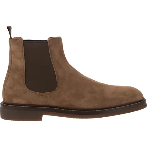 Suede Chelsea Boot with Craftsmanship and Fine Materials , male, Sizes: 7 UK, 10 UK, 11 UK, 9 UK - BRUNELLO CUCINELLI - Modalova