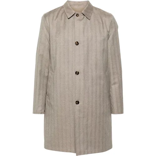 Reversible Herringbone Coat , male, Sizes: M, XL - Kired - Modalova