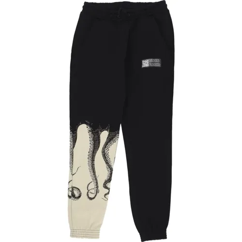 Schwarze Side Sweatpants Streetwear , Herren, Größe: M - Octopus - Modalova