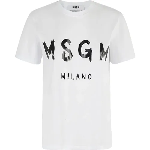 Casual Baumwoll T-Shirt Msgm - Msgm - Modalova