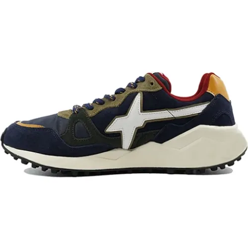 Men`s Suede Sneakers - Art. Wolf-M Navy , male, Sizes: 7 UK - W6Yz - Modalova