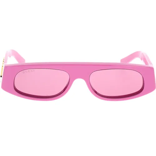 Stilvolle Rosa Sonnenbrille Gg1771S 008,Geometrische rosa Sonnenbrille für Frauen - Gucci - Modalova