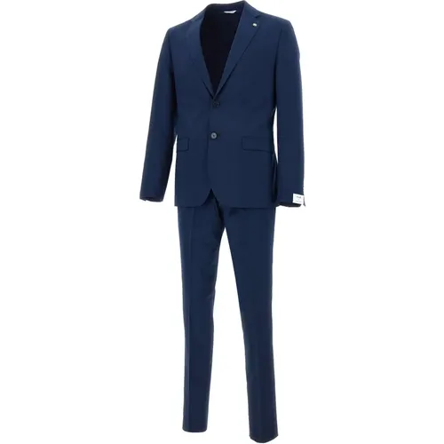 Two-Piece Slim Fit Suit , male, Sizes: XS, L, M - Manuel Ritz - Modalova