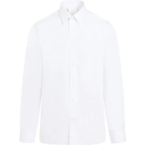 Weißes Langarmhemd,Besticktes Popelinehemd - Givenchy - Modalova
