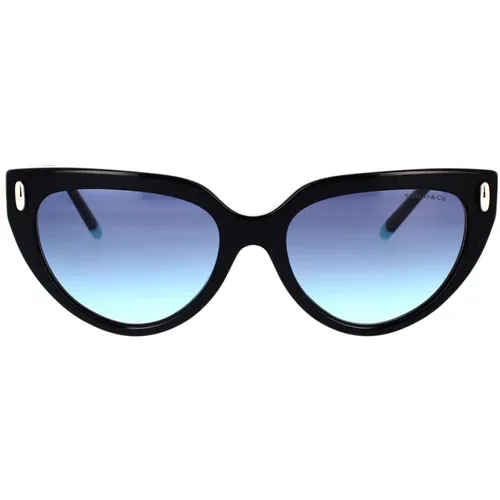 Metal and Acetate Cat-Eye Sunglasses , female, Sizes: 54 MM - Tiffany - Modalova