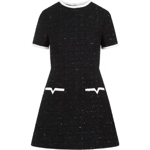Glaze Tweed Mini Dress , female, Sizes: S, XS - Valentino - Modalova