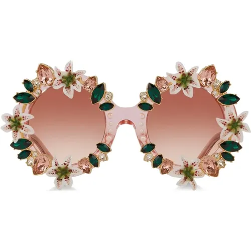 Crystal Sunglasses , female, Sizes: ONE SIZE - Dolce & Gabbana - Modalova