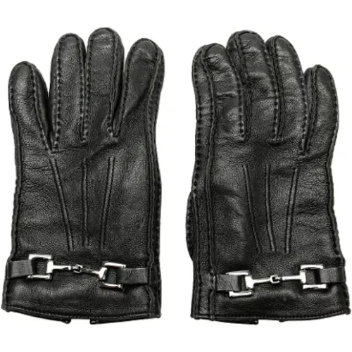 Pre-owned Leder gloves , Damen, Größe: ONE Size - Gucci Vintage - Modalova