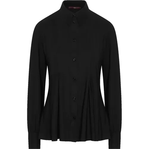 Equally - Eng und ausgestellt geschnittene Bluse aus schwarzem Sensitive® , Damen, Größe: S - High - Modalova