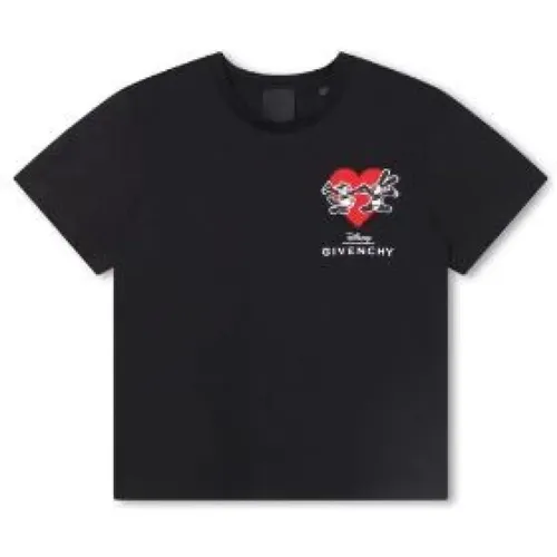 Kurzarm T-shirt Schwarz Logo - Givenchy - Modalova