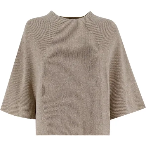 Soft Cotton Crewneck Sweater , female, Sizes: M - Fabiana Filippi - Modalova