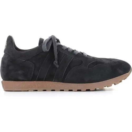 Dark Suede Sneakers , male, Sizes: 11 UK, 8 UK - Alberto Fasciani - Modalova