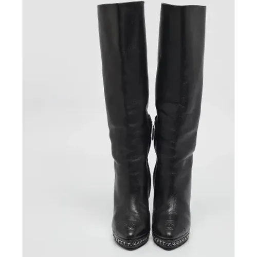 Pre-owned Leather boots , female, Sizes: 5 1/2 UK - Chanel Vintage - Modalova