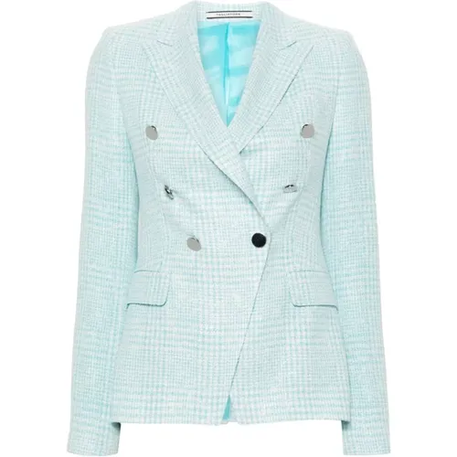 Clear Double-Breasted Jacket , female, Sizes: M, L - Tagliatore - Modalova