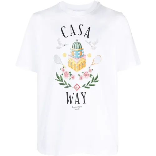 Organic Cotton T-shirt , male, Sizes: S, XL, M - Casablanca - Modalova