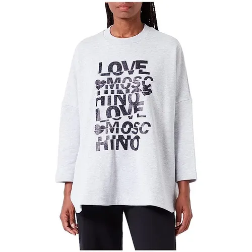 Schickes Glitzer-Sweatshirt , Damen, Größe: L - Love Moschino - Modalova